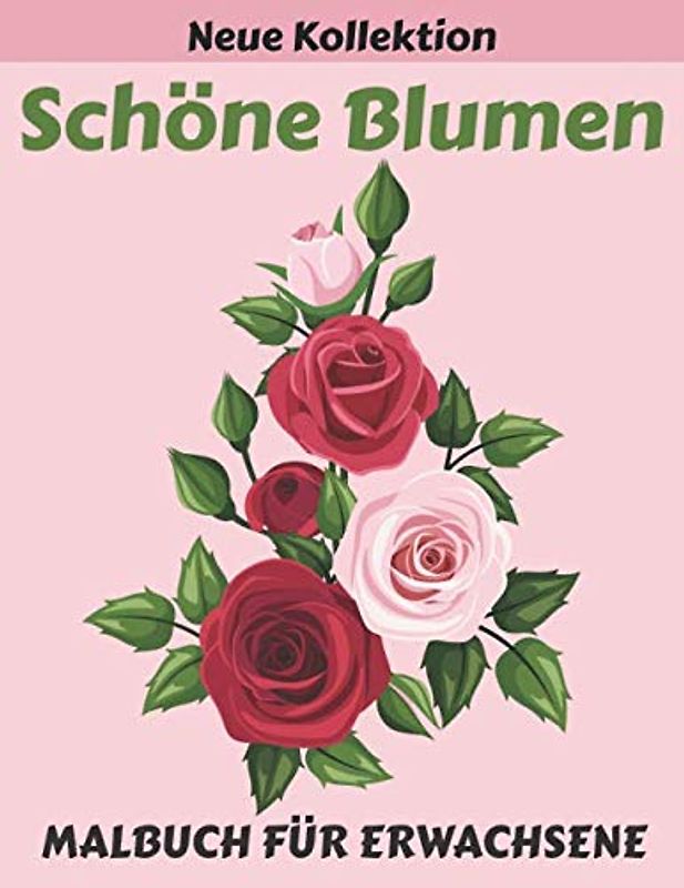 Schöne Blumen MALBUCH FÜR ERWACHSENE: Entspannungs Malbuch für Erwachsene mit 50 Blumenmustern Malvorlagen Lotus, Lavendel, Narzisse, Tulpe .. und viele andere, um sich gut zu entspannen.