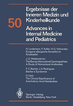 Ergebnisse der Inneren Medizin und Kinderheilkunde / Advances in Internal Medicine and Pediatrics