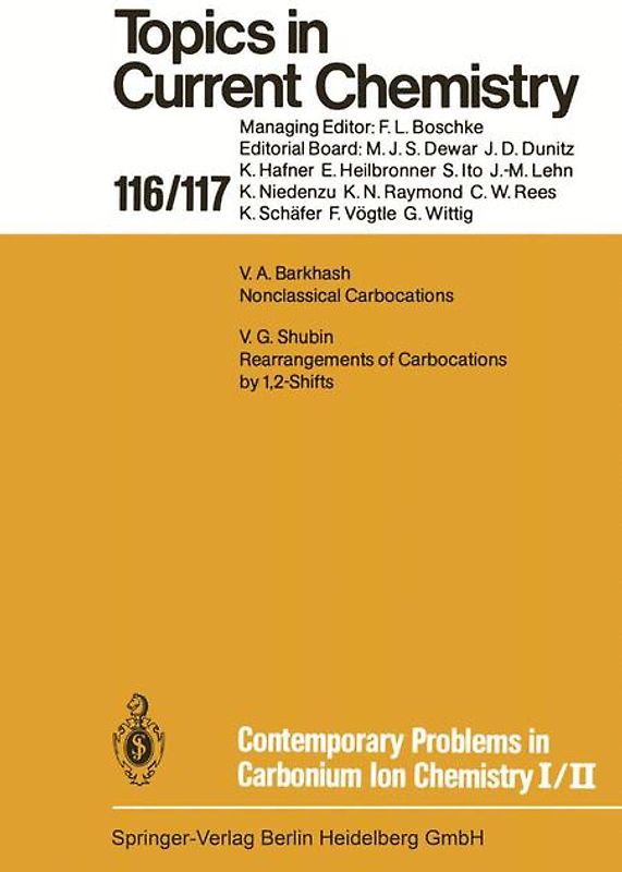 Contemporary Problems in Carbonium Ion Chemistry I/II