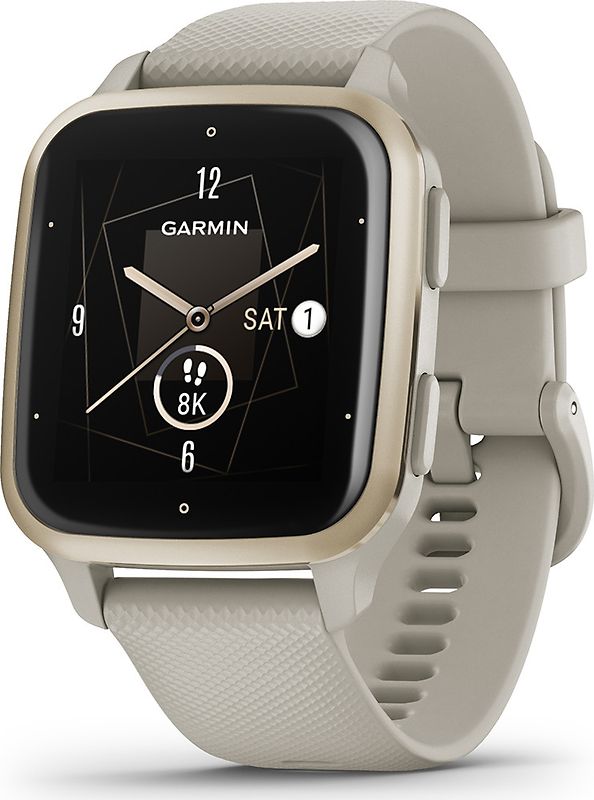 Garmin Venu Sq 2 Music 40 mm or avec bracelet en silicone gris [Wi-Fi]