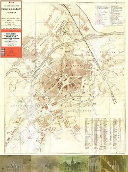 Plan der königl. freien Stadt Hermannstadt (Nagyszeben) - um 1900 (M 1:4.000)