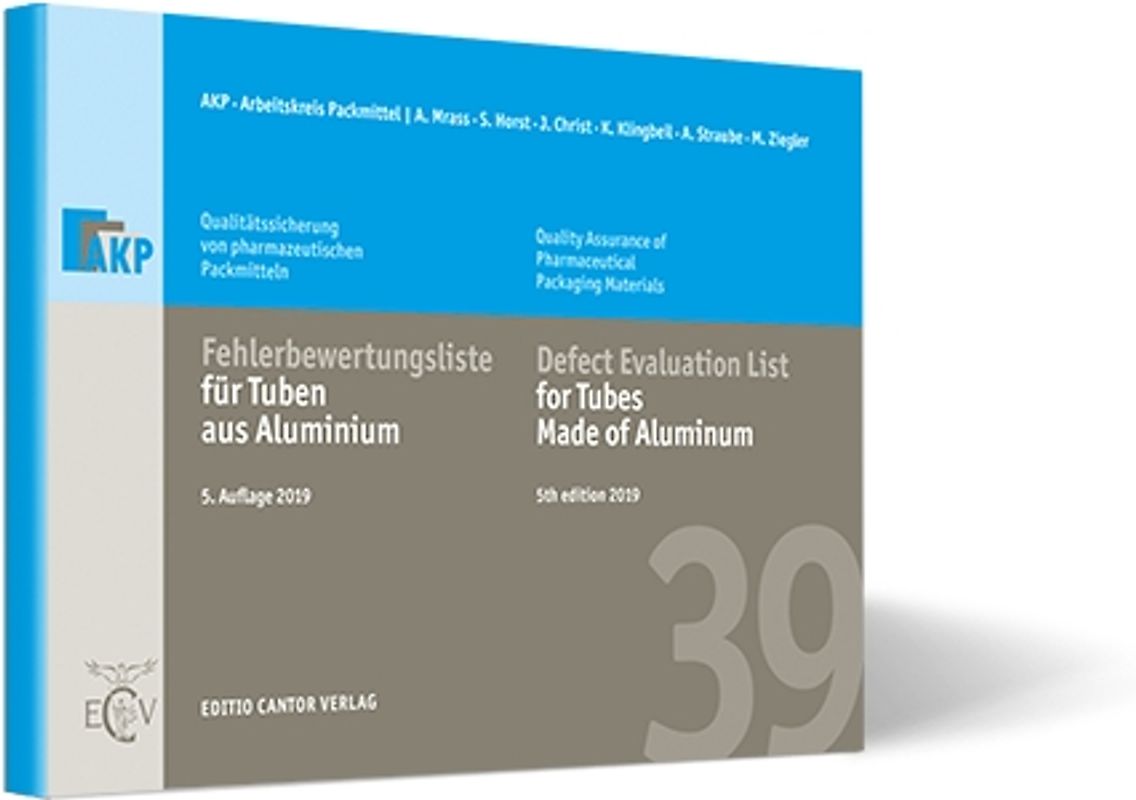Fehlerbewertungsliste für Tuben aus Aluminium