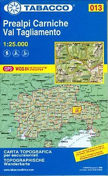 Tabacco Wandern 1 : 25 000 Prealpi Carniche / Val Tagliamento