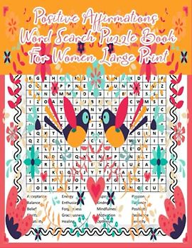 positive affirmations word search puzzle book for women large print: Stay Positive Large Print Word Search