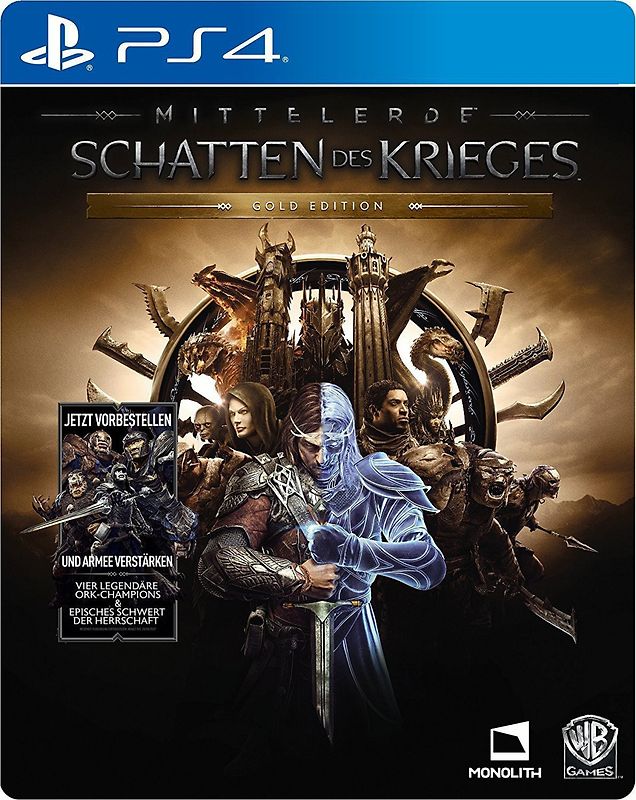 Mittelerde: Schatten des Krieges [Gold Edition inkl. Steelbook] PlayStation 4