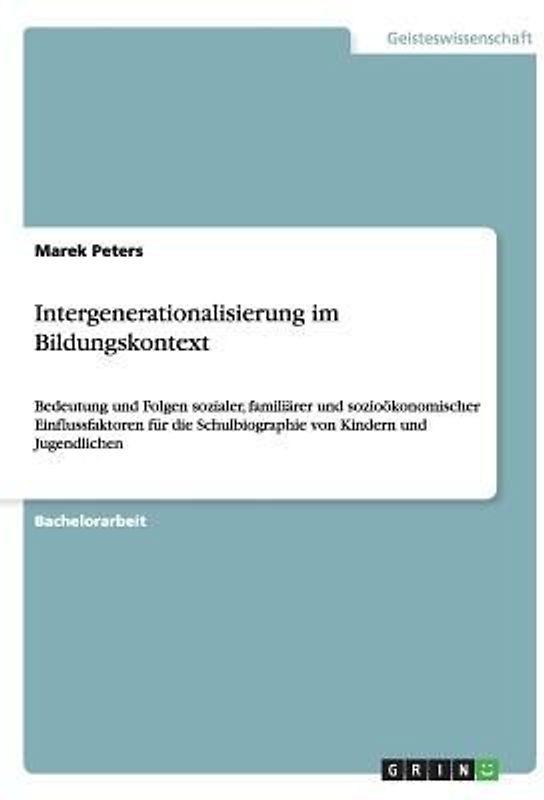 Intergenerationalisierung im Bildungskontext