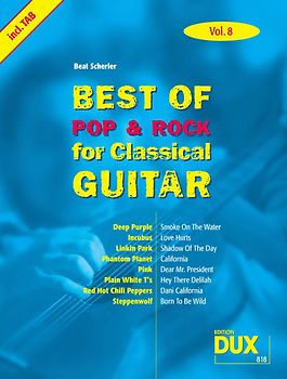 Best of Pop & Rock for Classical Guitar Vol. 8