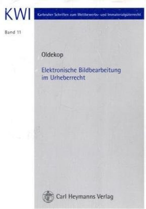 Elektronische Bildbearbeitung im Urheberrecht