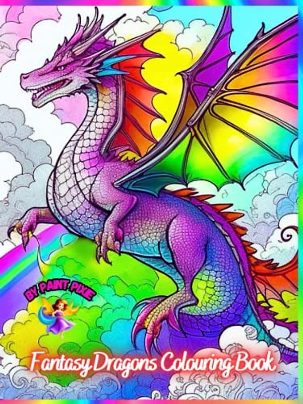 Fantasy Dragons Colouring Book