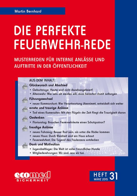Die perfekte Feuerwehr-Rede Heft 31