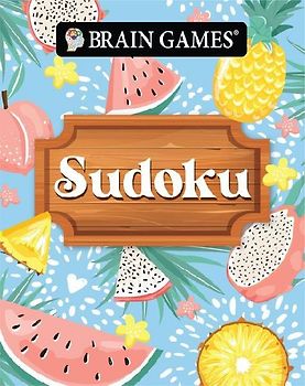 Brain Games - Take-Along - Sudoku Summer-Themed Fruit Design Portable Variety Puzzle Book