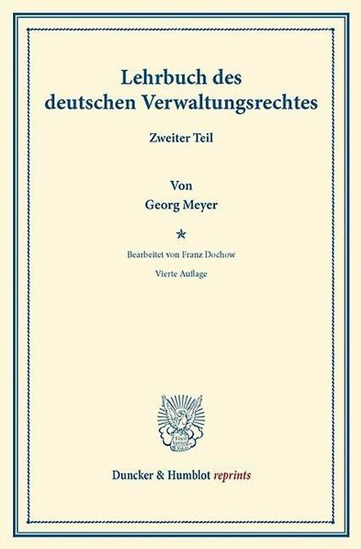 Lehrbuch des deutschen Verwaltungsrechts.