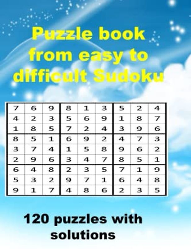 Puzzle book from easy to difficult Sudoku