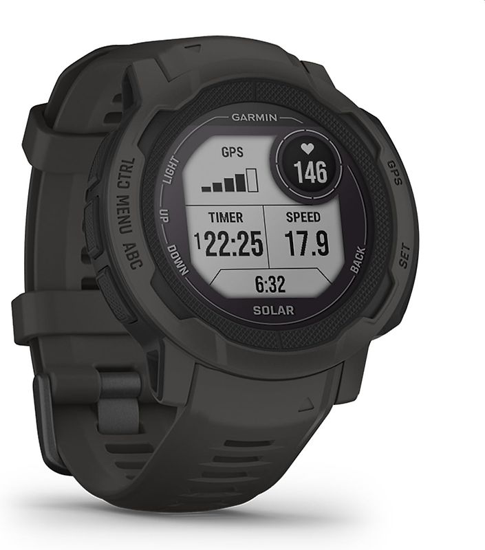 Garmin Instinct 2 Solar 45 mm noir et bracelet en silicone noir