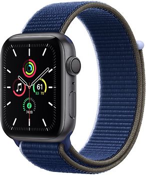 Apple Watch Series 5 40 mm boîtier aluminium gris sidéral et Sport Loop bleu nuit [Wi-Fi]