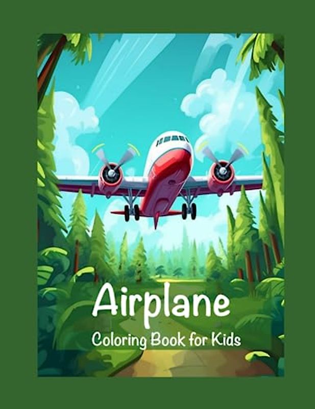 Airplane: 50 Coloring Pages for Kids