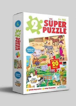 2 Süper Puzzle Ciftlik Hayvanlari - Vahsi Hayvanlar 2 Yas