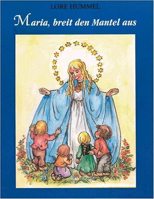 Maria breit den Mantel aus