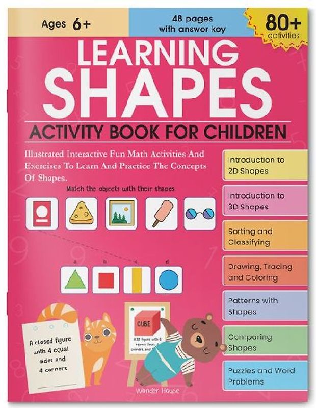 Learning Shapes Activity Book for Children