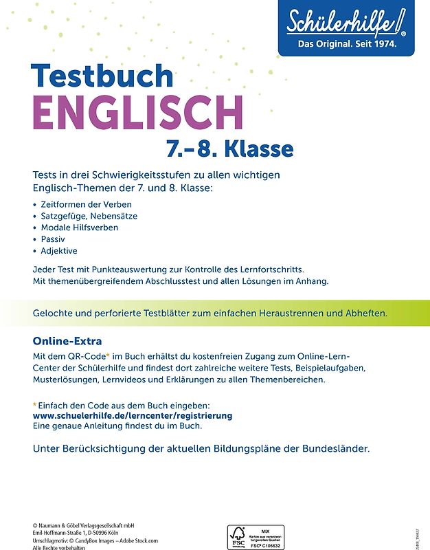 Testbuch Englisch 7./8. Klasse