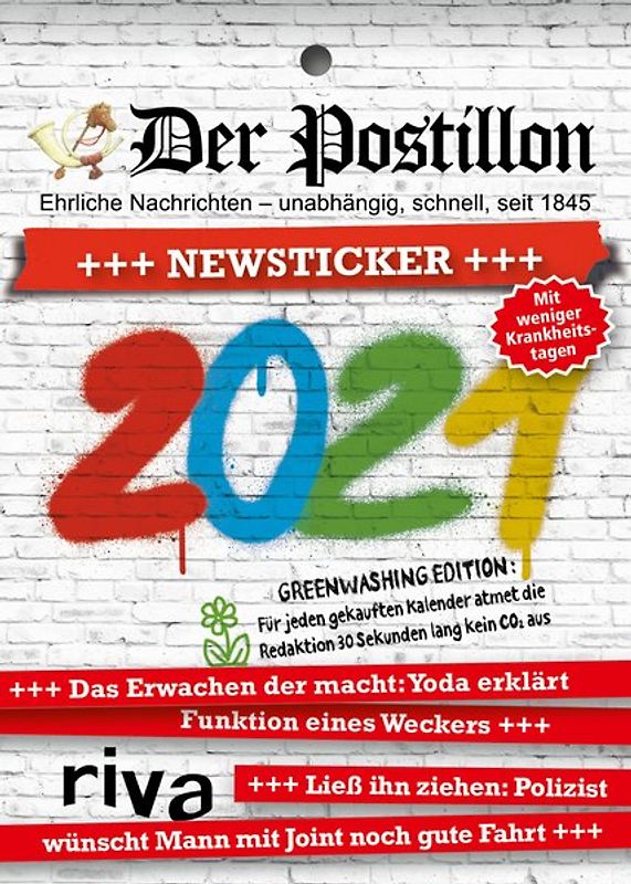 Der Postillon +++ Newsticker +++ 2021. Tagesabreißkalender