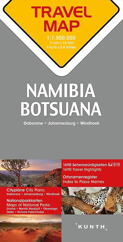 KUNTH TRAVELMAP Namibia, Botsuana 1:500.000