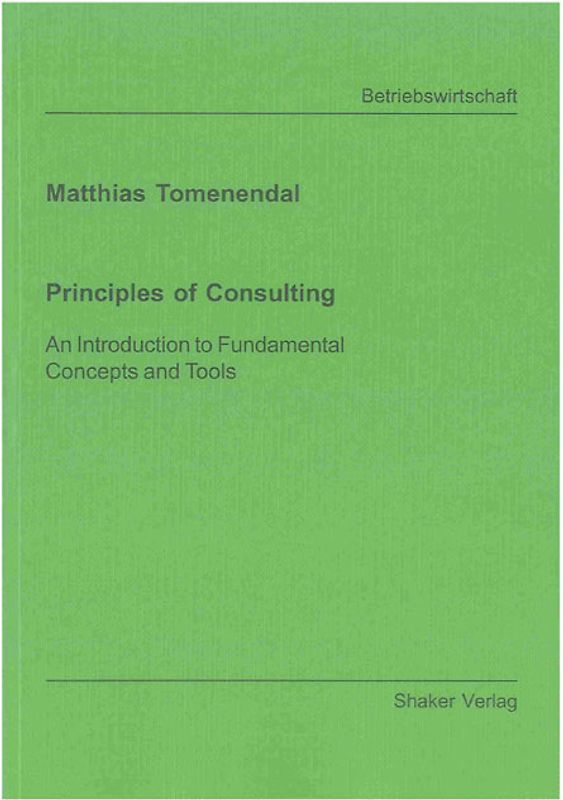 Principles of Consulting