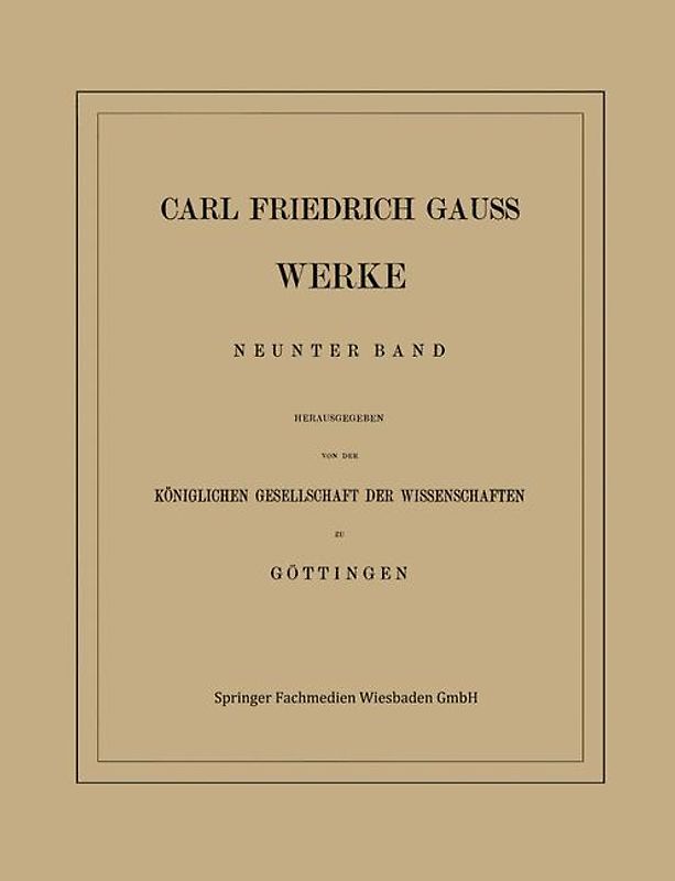 Carl Friedrich Gauss Werke