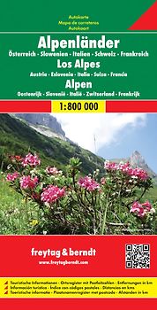 Alpenländer, Autokarte 1:800.000, freytag & berndt