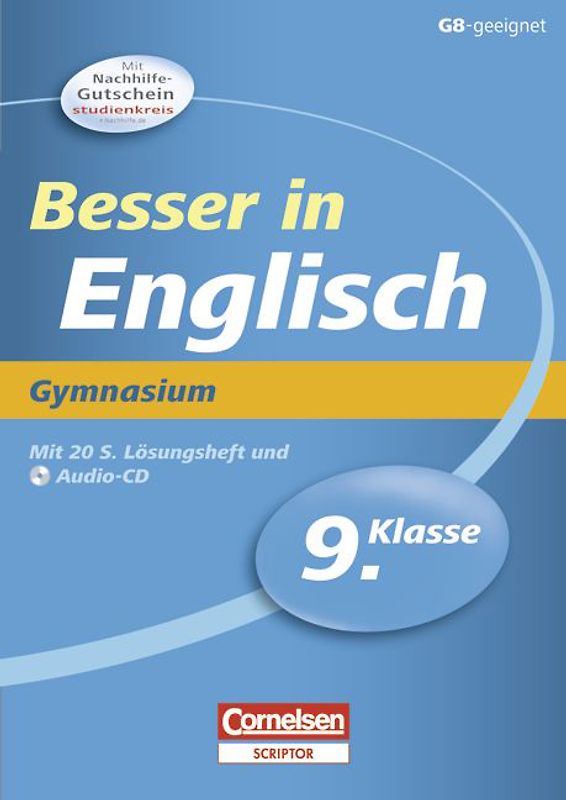 Besser in der Sekundarstufe I - Gymnasium / 9. Schuljahr - Übungsbuch mit separatem Lösungsheft (20 S.) und Hör-CD
