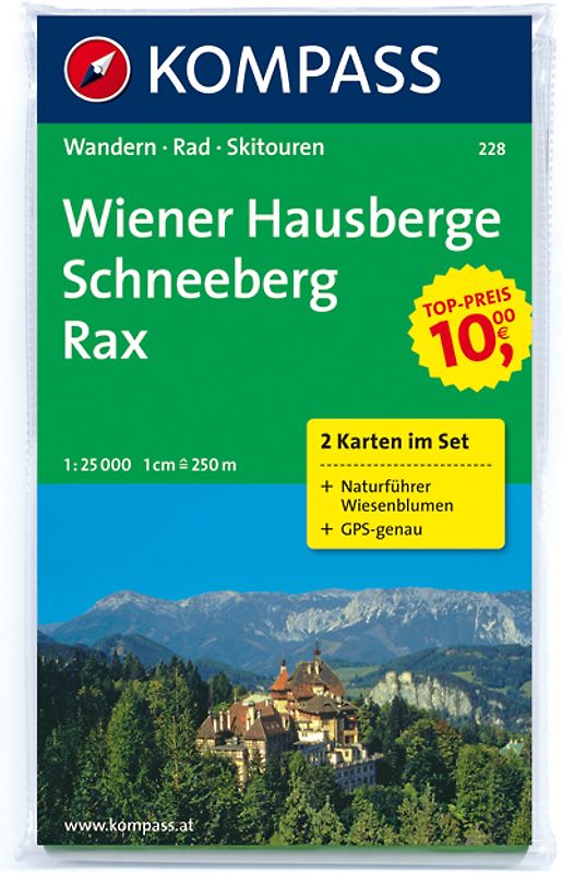 KOMPASS Wanderkarte Wiener Hausberge - Schneeberg - Rax