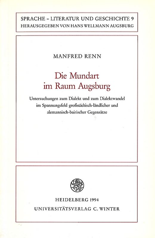 Die Mundart im Raum Augsburg