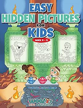 Easy Hidden Pictures for Kids Ages 3-5: A First Preschool Puzzle Book of Object Recognition (Preschool kids learn and have fun too) (Woo! Jr.)