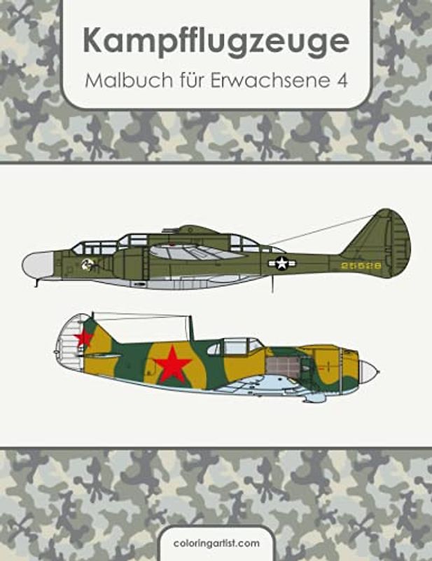 Kampfflugzeuge Malbuch für Erwachsene 4