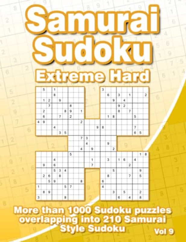 Samurai Sudoku Puzzle Book: Extreme Hard Sudoku with 210 Samurai Style Puzzles for Adults