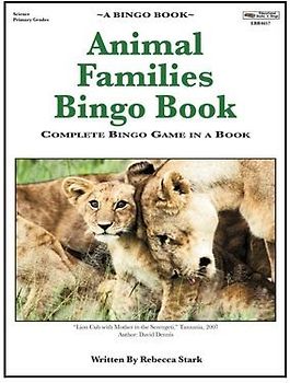 Animal Families Bingo Book: Complete Bingo Game In A Book