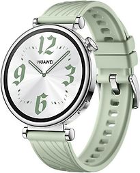 Image of Huawei Watch GT 4 41 mm zilver met fluorelastomeer bandje groente (Refurbished)