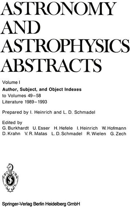 Author, Subject, and Object Indexes