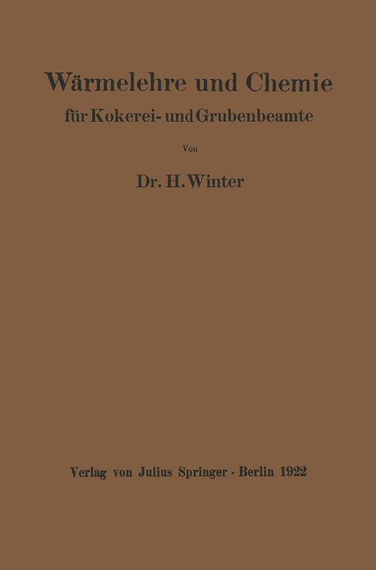 Wärmelehre und Chemie