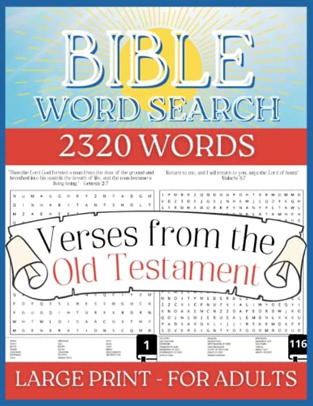 Bible Word Search Large Print for Adults - 2320 Word - Verses from the Old Testament: Strengthen your Faith through Fun and Engaging Activities