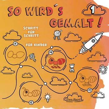 So wird's gemalt! Band 1 - Schritt für Schritt nachzeichnen: Die Schritt für Schritt Anleitung - Kreativität fördern, Räumliche und motorische Fähigkeiten stärken mit vielen lustigen Motiven