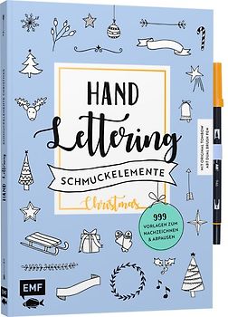 Handlettering-Schmuckelemente Christmas – 999 Vorlagen zum Nachzeichnen und Abpausen