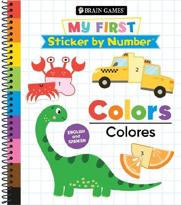 Brain Games - My First Sticker by Number: Colors - English and Spanish