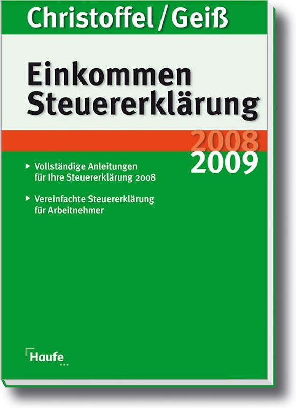 Einkommensteuererklärung 2008/2009