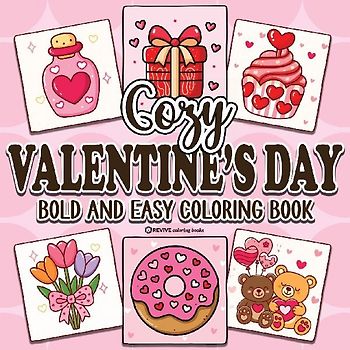 Bold & Easy Cozy Valentine's Day Coloring Book