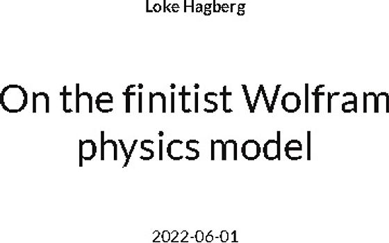 On the finitist Wolfram physics model