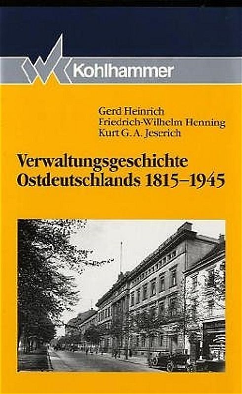 Verwaltungsgeschichte Ostdeutschlands 1815-1945
