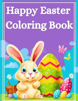 Easter Themed Colouring Book For Adults , 50 Adorable Designs With Easter Eggs , Butterflies , Bunnies , Flowers , Beautiful Landscape To Relax And Focus 100 Pages A4 8.5" x 11" Large Design -4