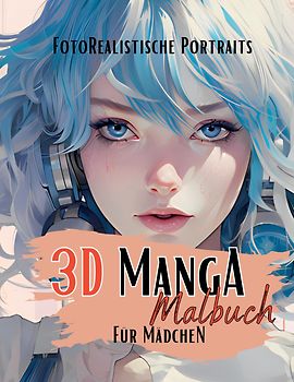 3D Manga Malbuch für Mädchen
