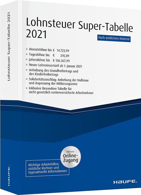 Lohnsteuer Super-Tabelle 2022 - inkl. Onlinezugang